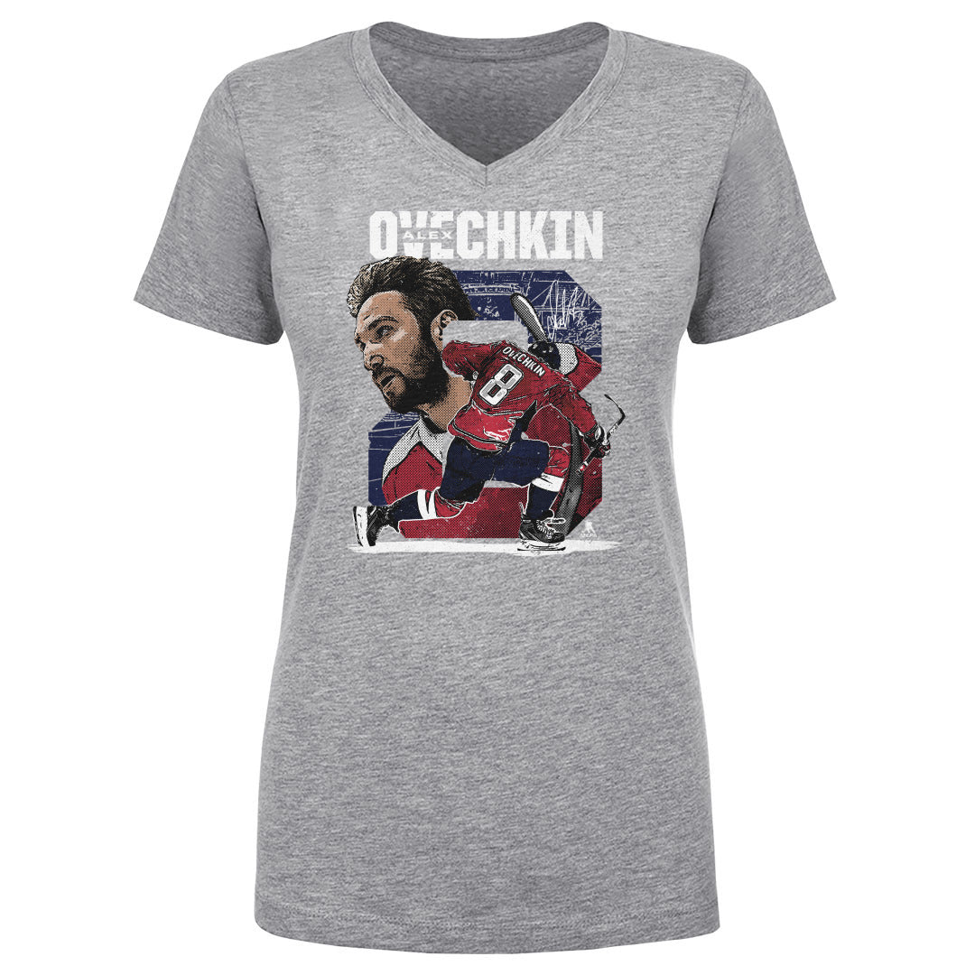 Alex Ovechkin Women's V-Neck T-Shirt | 500 LEVEL