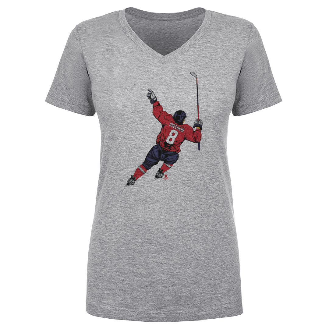 Alex Ovechkin Women's V-Neck T-Shirt | 500 LEVEL