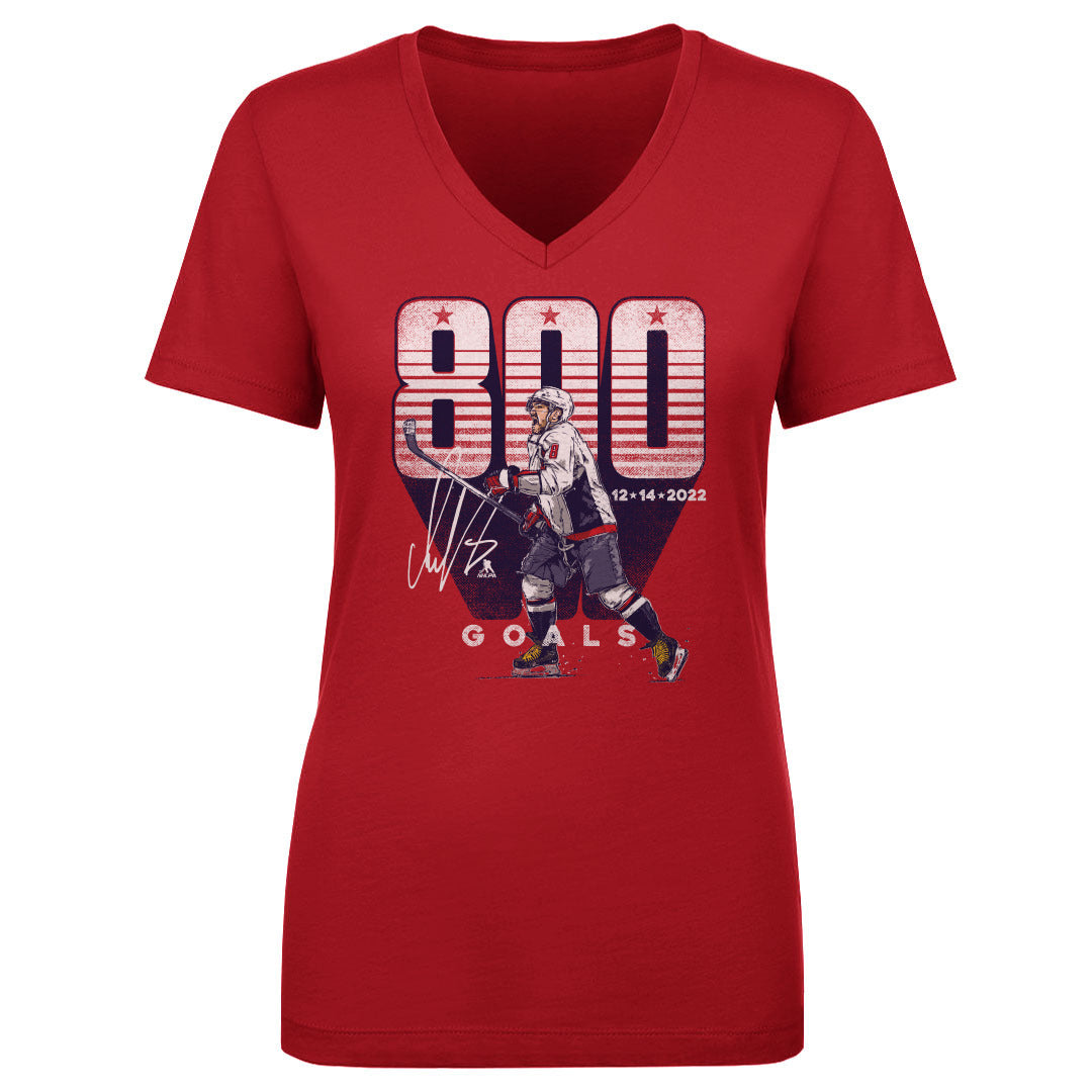 Alex Ovechkin Women's V-Neck T-Shirt | 500 LEVEL