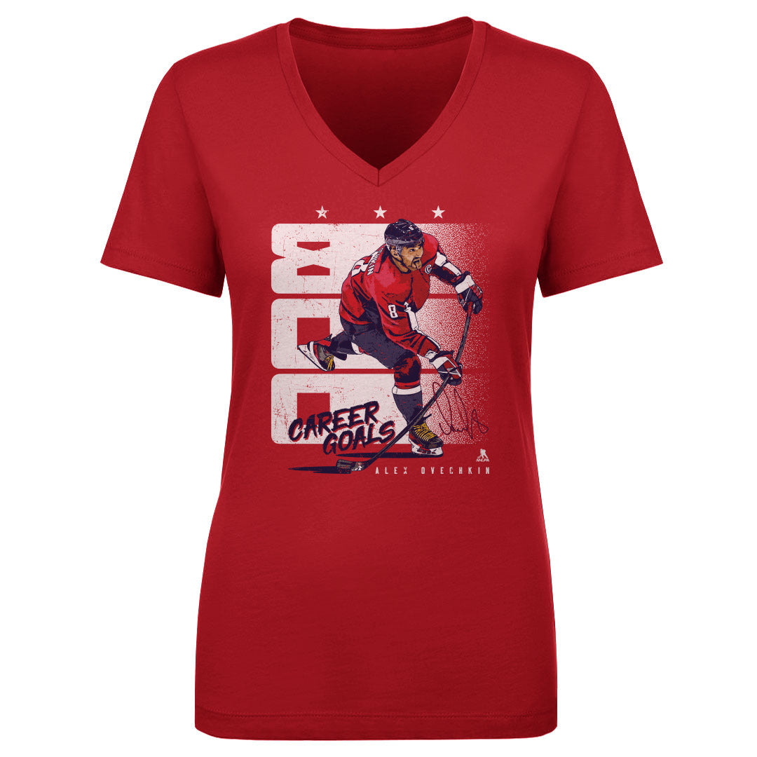 Alex Ovechkin Women's V-Neck T-Shirt | 500 LEVEL