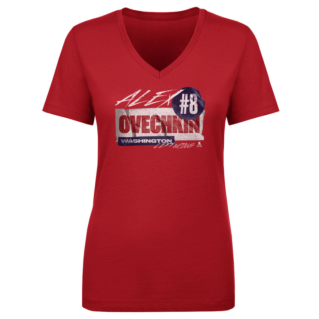 Alex Ovechkin Women's V-Neck T-Shirt | 500 LEVEL