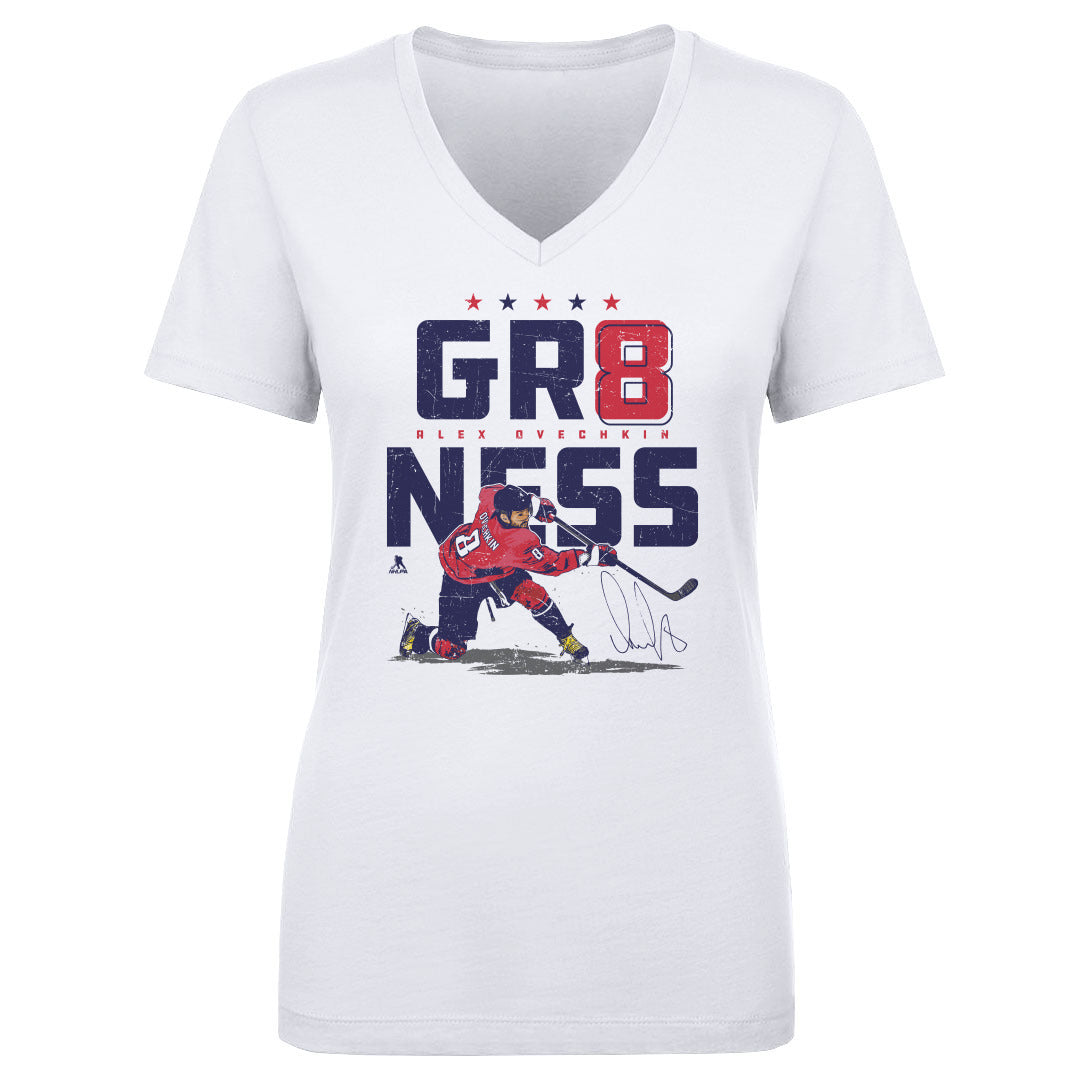 Alex Ovechkin Women's V-Neck T-Shirt | 500 LEVEL